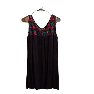 West 36th blue pink embroidered tank dress medium